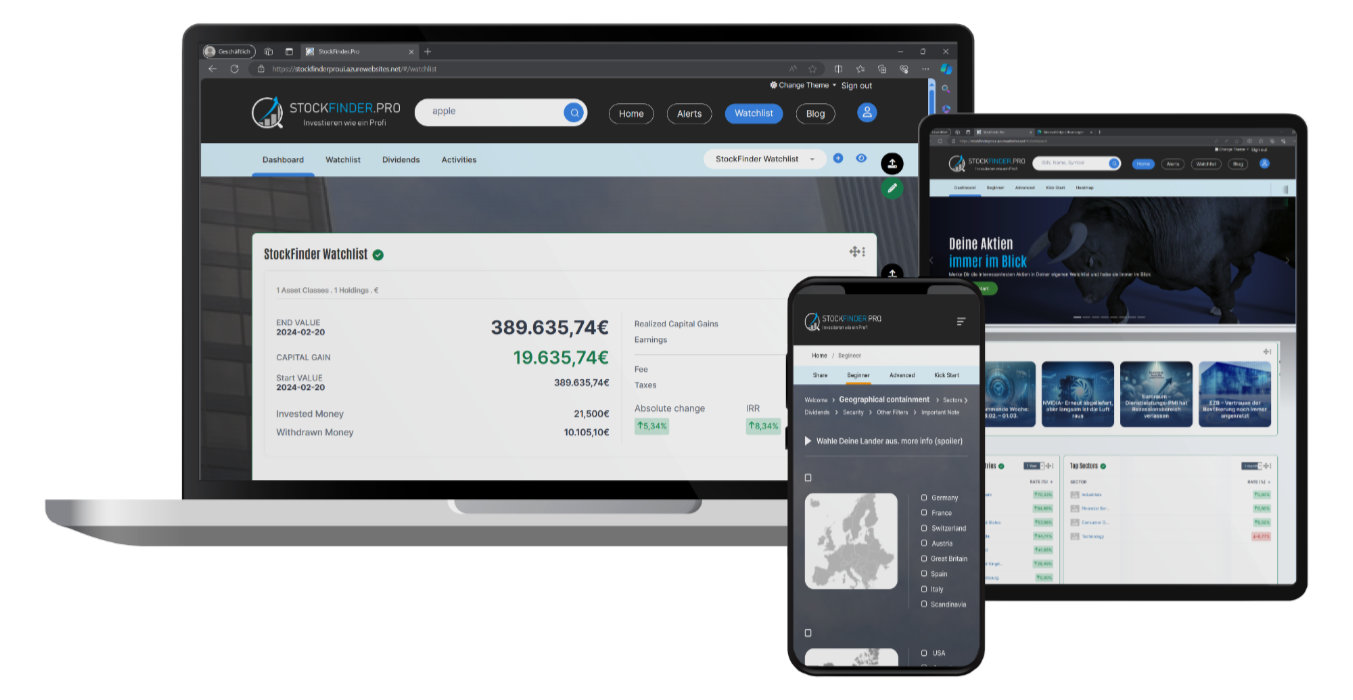 StockFinder.pro - Informationsplattform für Börseninformationen